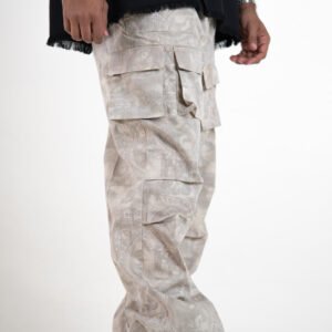 Men’s Oversized Pants with Monalisa Design – Artistic & Comfortable Streetwear